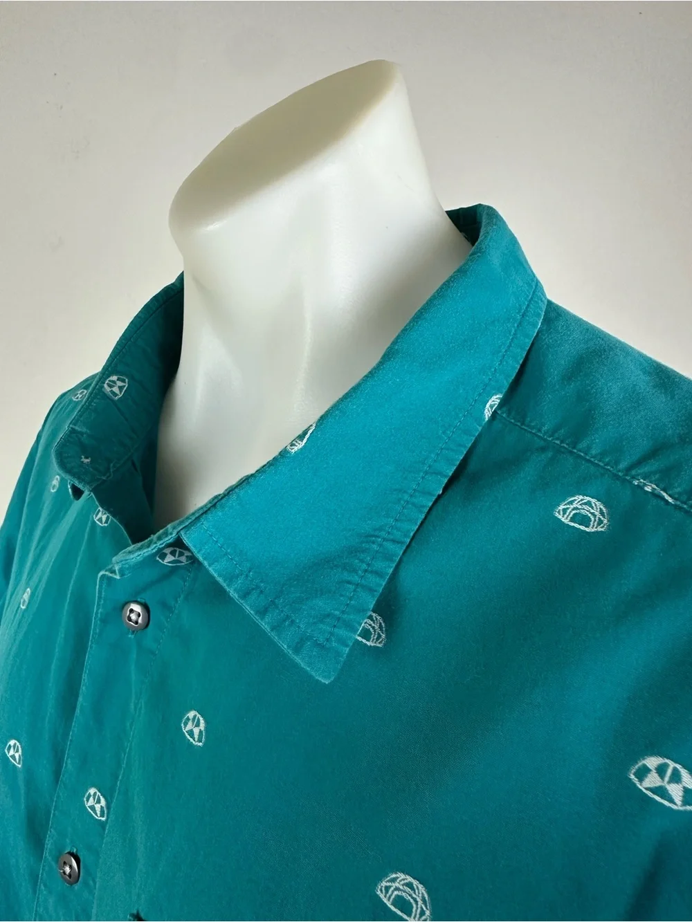 The North Face Baytrail Short-Sleeve Shirt in Micro Print Teal